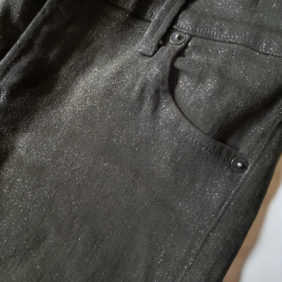 Citizens of Humanity Avedon Slick Skinny Leg in Green Shimmer - Picture 6 of 9